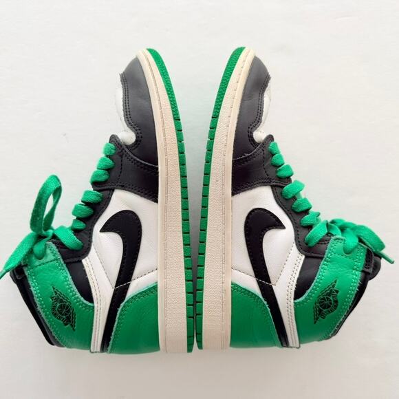 Nike Kids' Toddler Air Jordan 1 Retro High Sneaker OG Lucky Green Size 1 Youth - Picture 5 of 8
